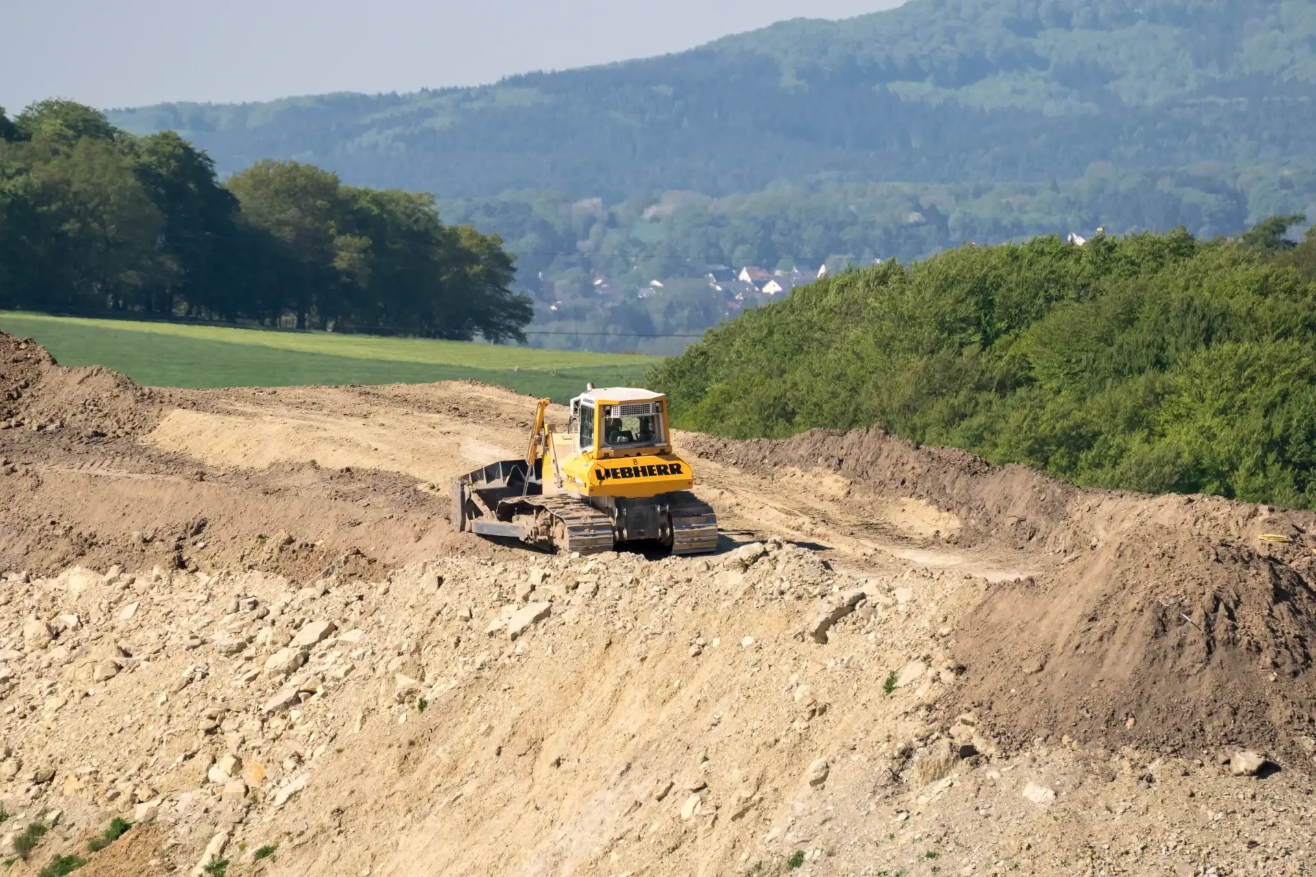 Liebherr earthmoving machines in operation