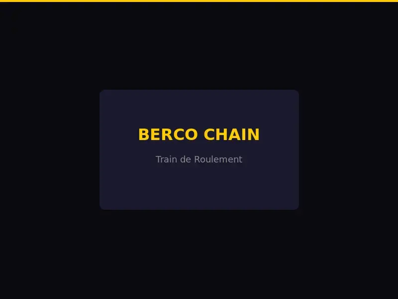 Chaîne BERCO pour engins de chantier