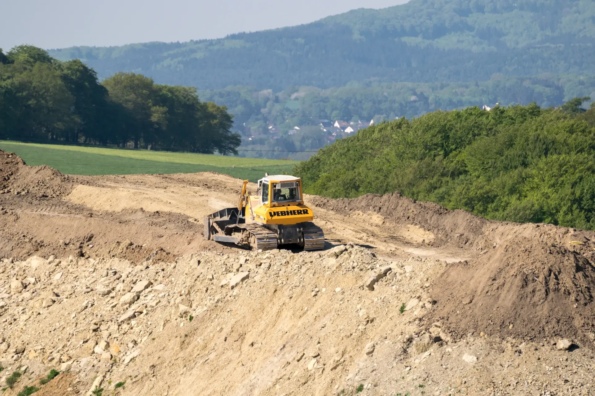 Liebherr earthmoving machines in operation