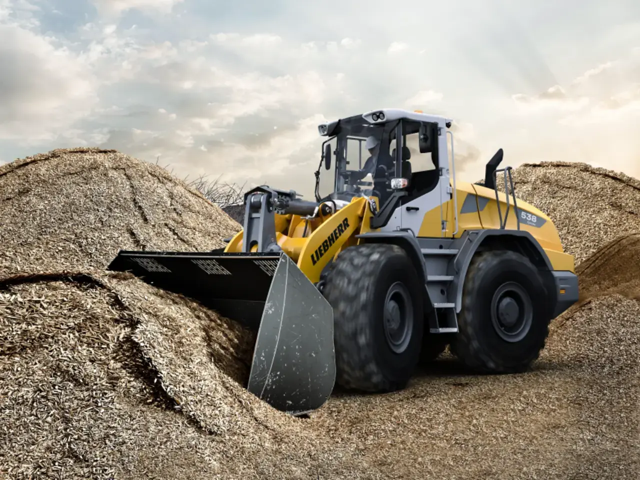 Chargeuse Liebherr L 538 Speeder — vue avant, transmission hydrostatique
