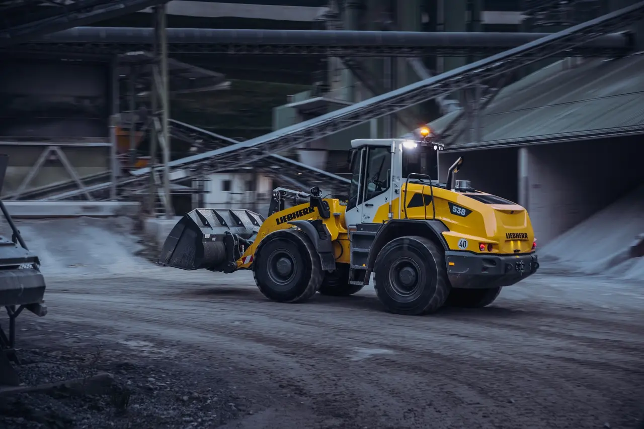 Liebherr L 538 Speeder — vue laterale, godet de 2.2 a 6.5 m3